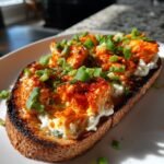 Buffalo Chicken Cottage Cheese Air Fryer Toast