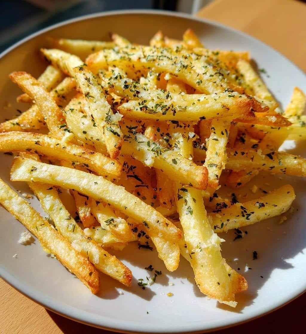 Delicious Air Fryer Garlic Butter Herb Fries
