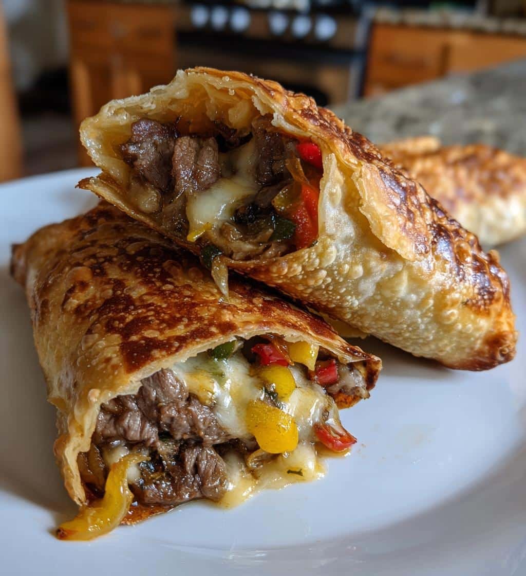 Easy Air Fryer Philly Cheesesteak Egg Rolls