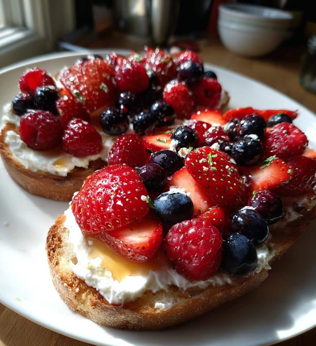 Air Fryer Berry Ricotta Breakfast Toast - detail 1