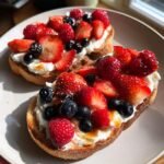 Air Fryer Berry Ricotta Breakfast Toast