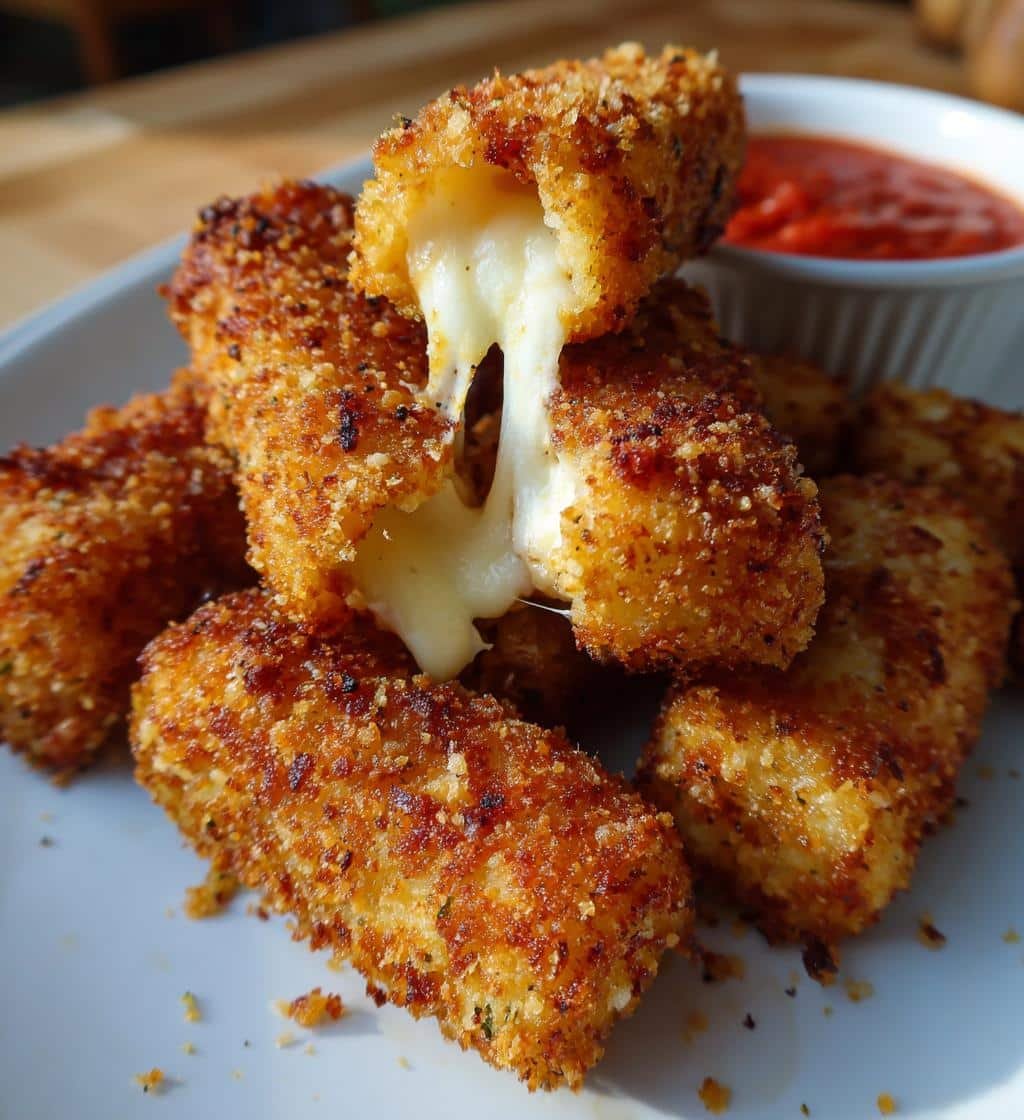 Air Fryer Buffalo Mozzarella Sticks (Spicy Savory) - detail 1