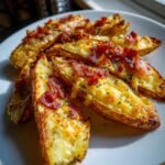 Air Fryer Cheesy Bacon Potato Wedges