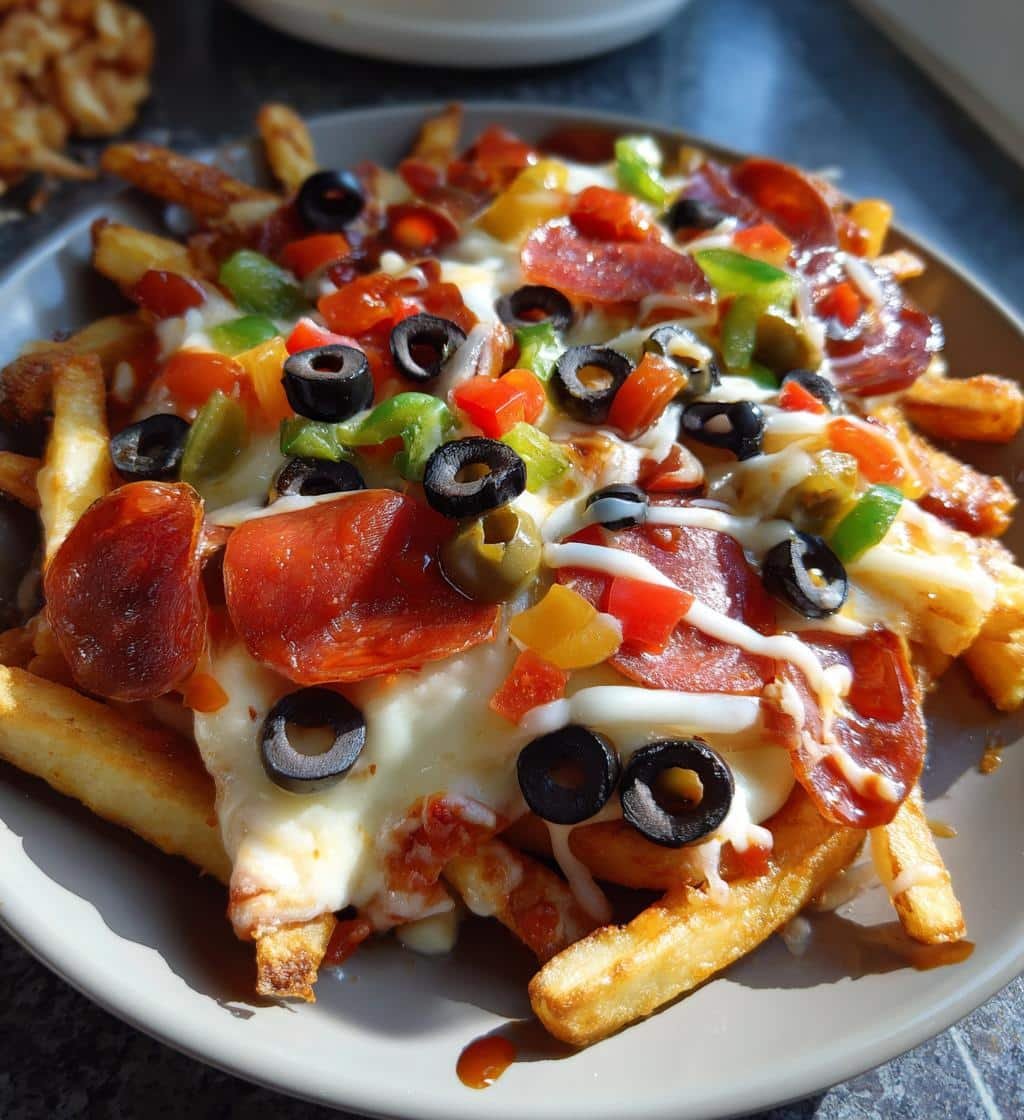 Air Fryer Cheezy Pizza Fries