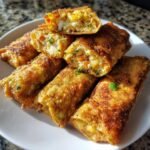 Air Fryer Crab Cake Egg Rolls