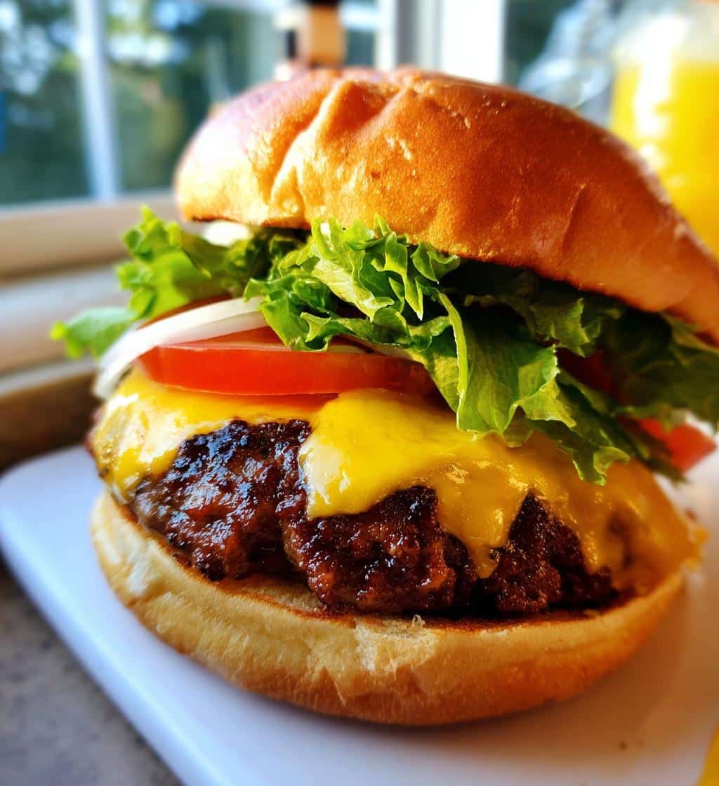 Air Fryer Crispy Beef Patty Sandwich - detail 1