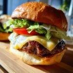 Air Fryer Crispy Beef Patty Sandwich