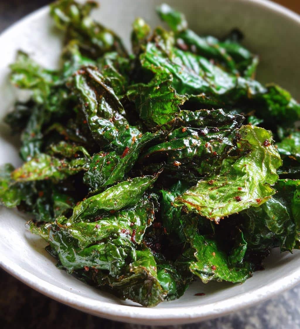 Air Fryer Crispy Beet Greens Chips - detail 1