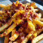 Air Fryer Crispy Cheddar Bacon Fries