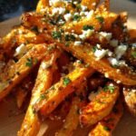 Air Fryer Crispy Feta Herb Fries