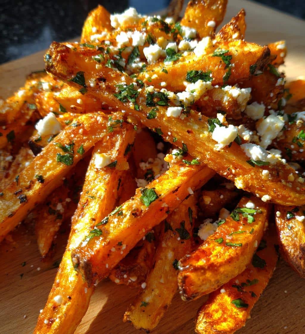 Air Fryer Crispy Feta Herb Fries