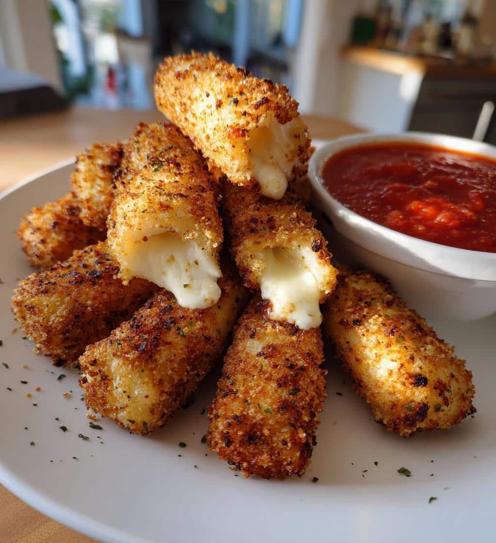 Air Fryer Crispy Mozzarella Sticks
