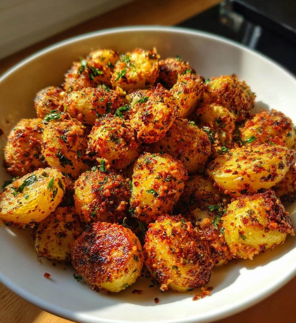 Air Fryer Delicious Crispy Parmesan Potatoes