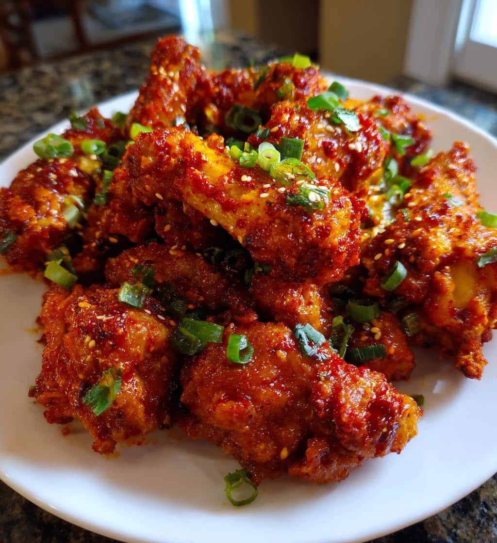 Air Fryer Delicious Korean Gochugaru Spicy Wings