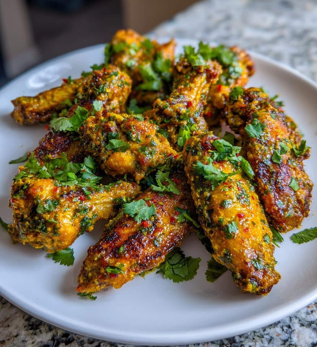 Air Fryer Delicous Thai Green Curry Wings