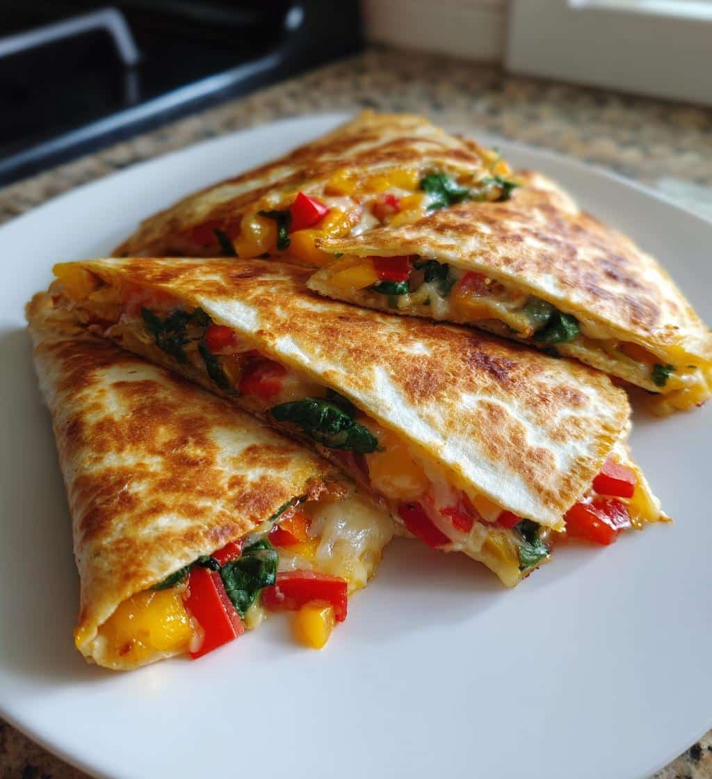 Air Fryer Easy Quesadilla - Veggie