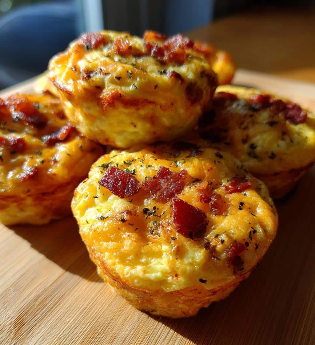 Homemade Fluffy 30-Minute Air Fryer Egg Bites Bacon Cheddar Delight 4 Air Fryer Egg Bites Bacon Cheddar - detail 1