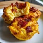 Air Fryer Egg Bites Bacon Cheddar