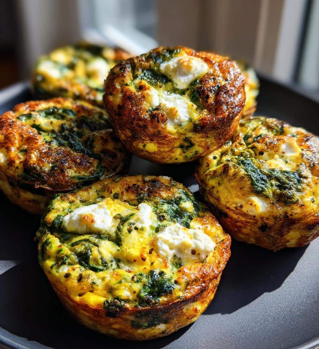 Air Fryer Egg Bites Spinach Feta - detail 1