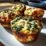 Air Fryer Egg Bites Spinach Feta