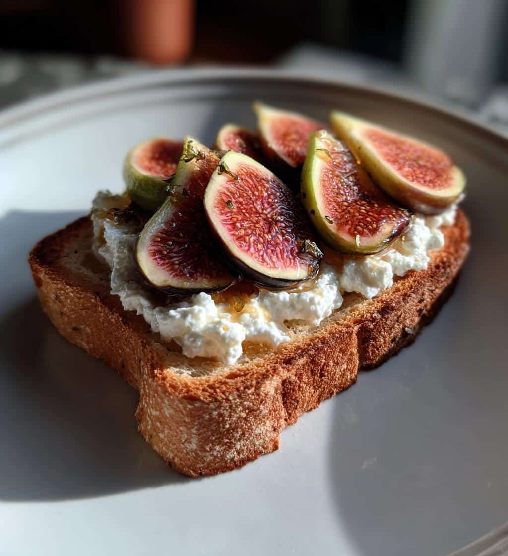 Air Fryer Fig & Honey Ricotta Toast - detail 1