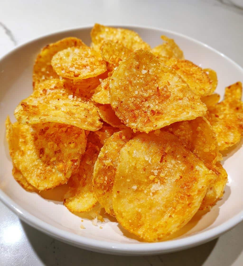 Air Fryer Garlic Baby Potato Chips