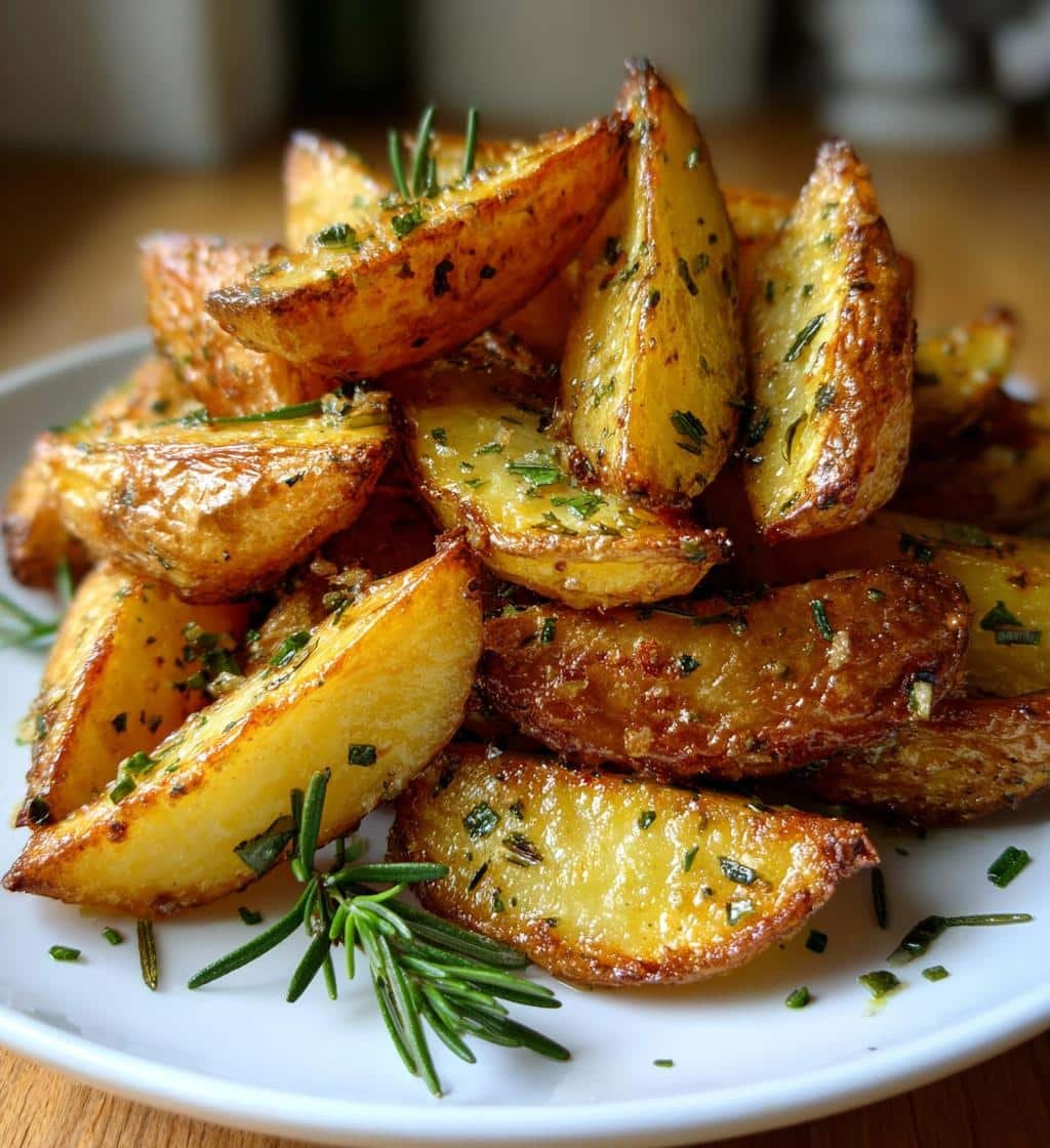 Air Fryer Garlic Butter Herb Wedges