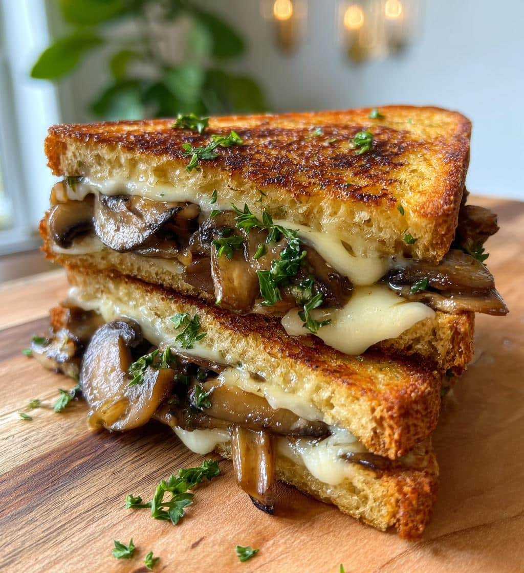 Air Fryer Garlic Mushroom Sandwich - detail 1