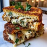 Air Fryer Garlic Mushroom Sandwich