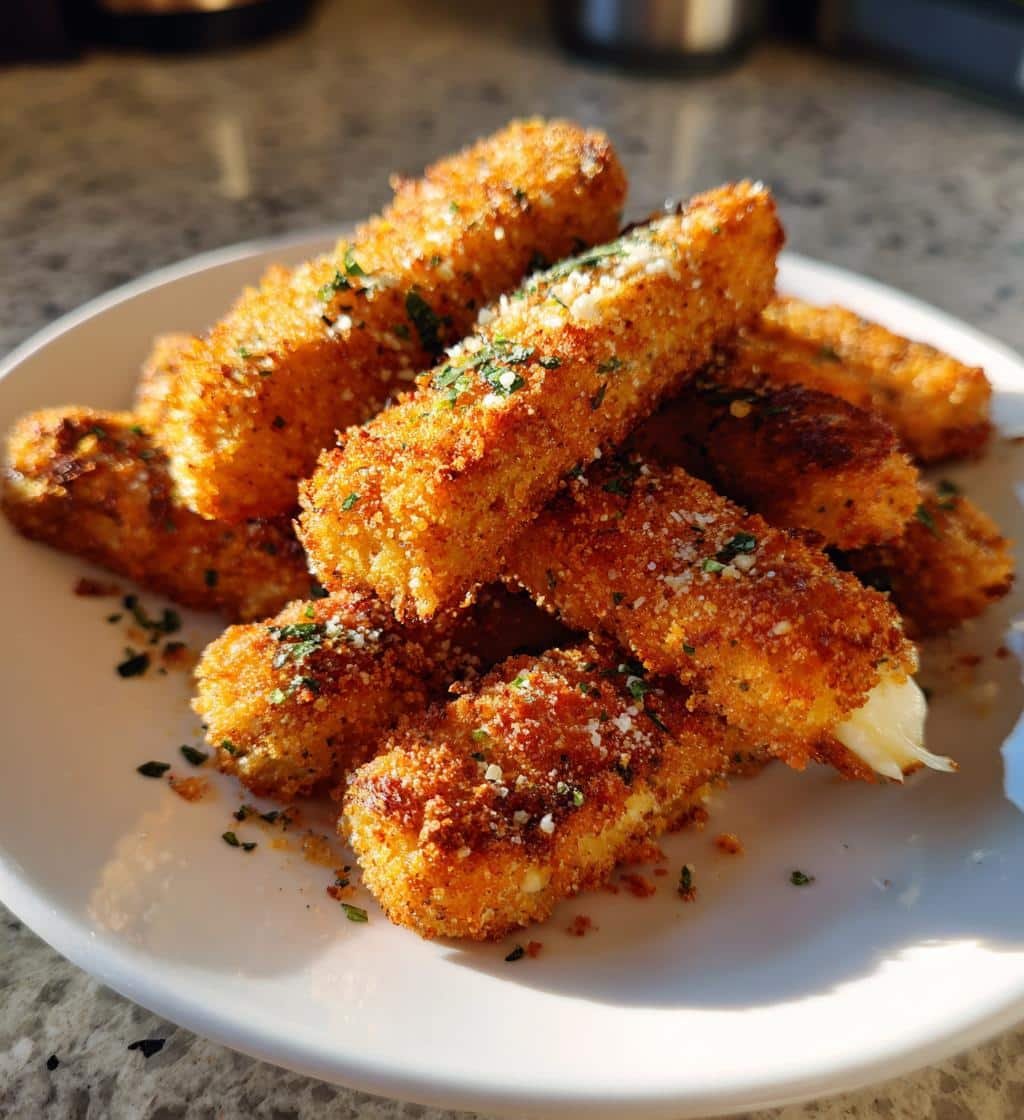Air Fryer Garlic Parmesan Mozzarella Sticks - detail 1