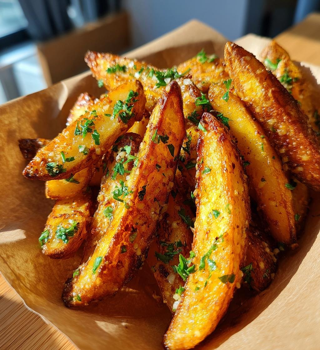 Air Fryer Homemade Garlic Parmesan Crispy Wedges - detail 1