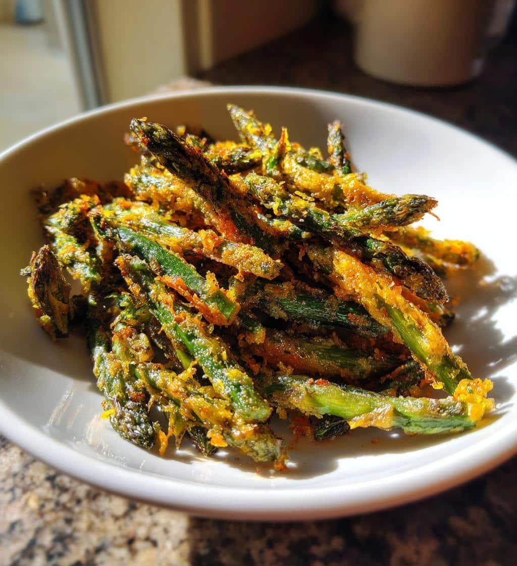 Air Fryer Homemade Lemon Asparagus Chips