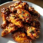 Air Fryer Honey Buffalo Garlic Wings