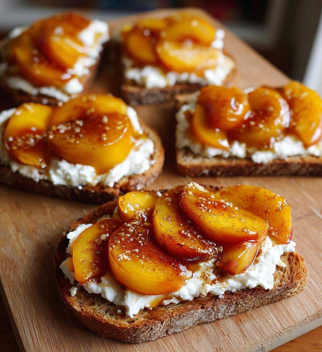 Air Fryer Hot Honey Peaches & Cottage Cheese Toast Bliss 4 Air Fryer Hot Honey Peaches & Cottage Cheese Toast - detail 1