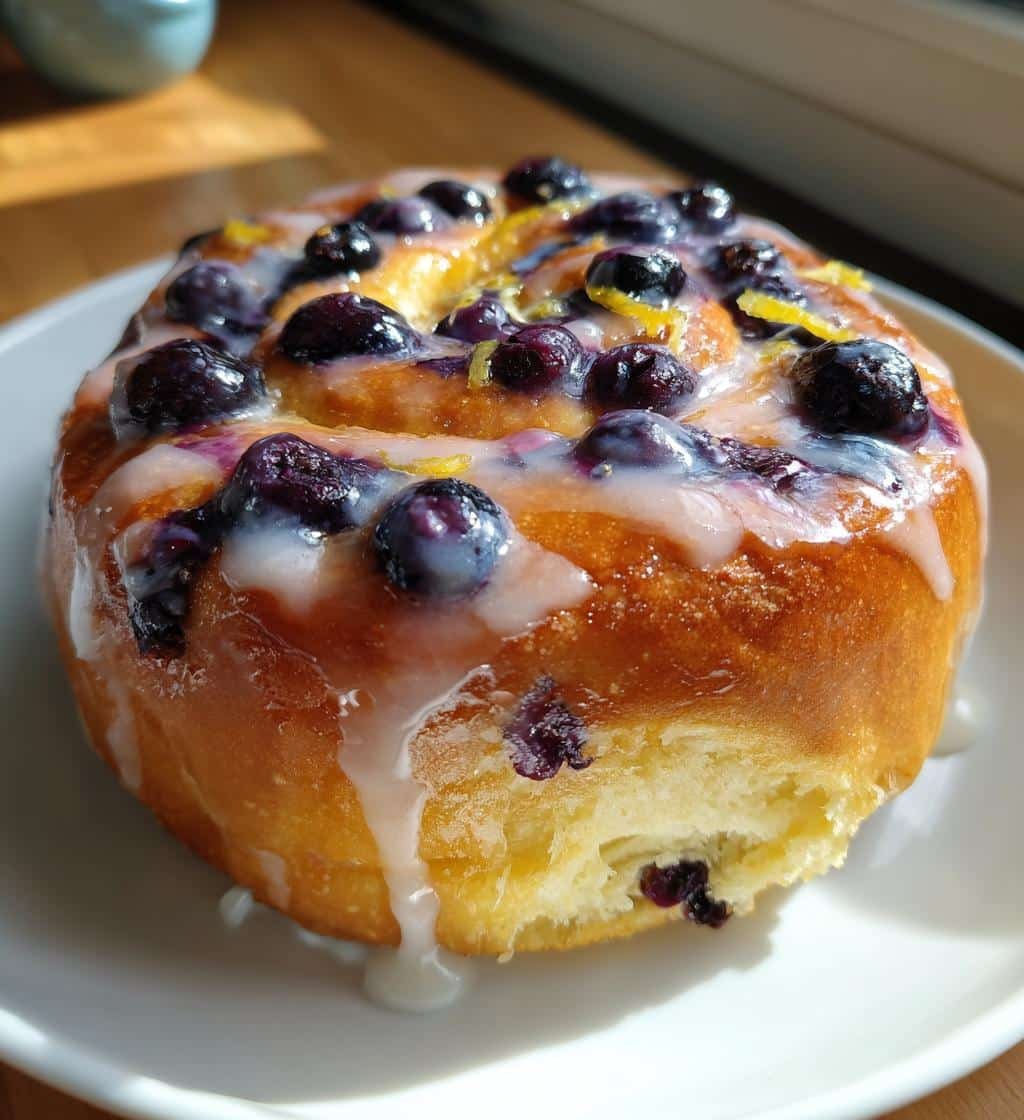 Air Fryer Lemon Blueberry Air Fryer Sweet Rolls