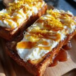 Air Fryer Lemon Ricotta Honey Toast
