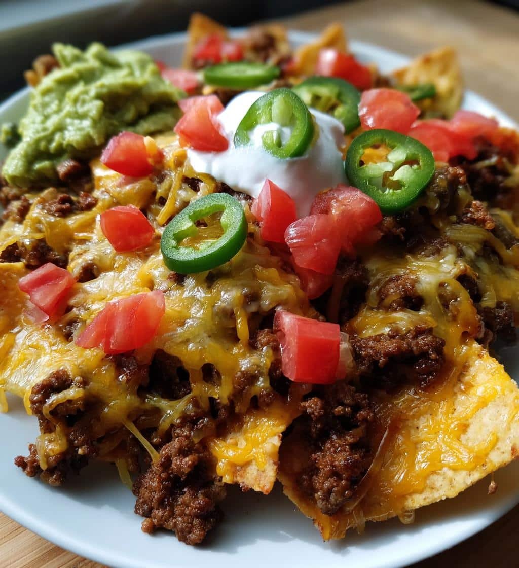 Air Fryer Loaded Nachos Ground Beef - detail 1