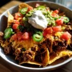 Air Fryer Loaded Nachos Ground Beef