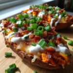 Air Fryer Loaded Sweet Potato Fries Pizza