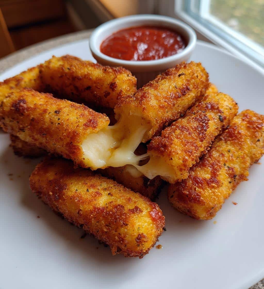Air Fryer Low-Carb Mozzarella Sticks