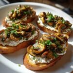 Air Fryer Mushroom Truffle Ricotta Toast