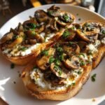 Air Fryer Mushroom Truffle Ricotta Toast