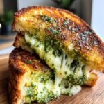 Air Fryer Pesto Grilled Cheese Sandwich
