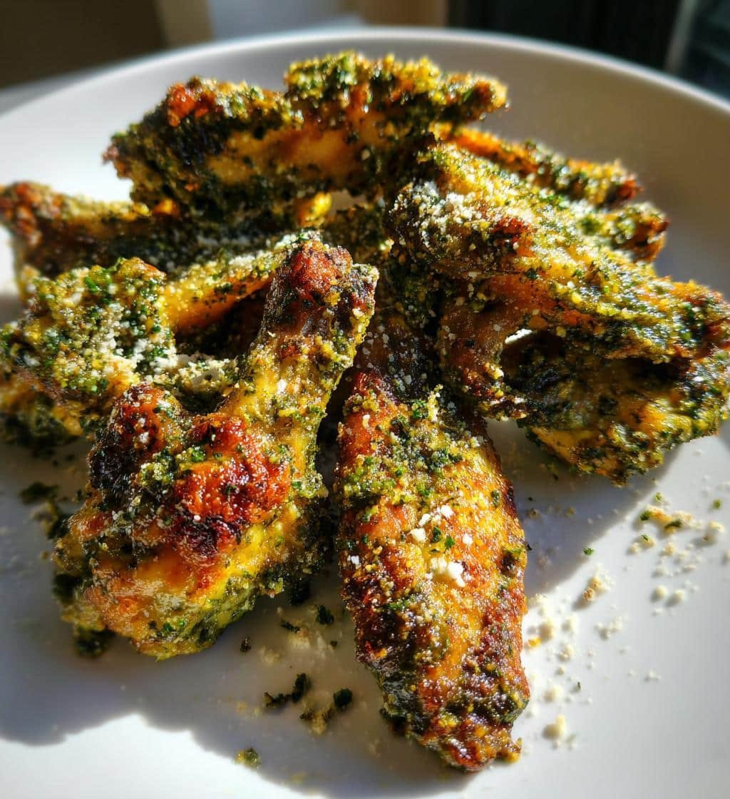Air Fryer Pesto Parmesan Wings