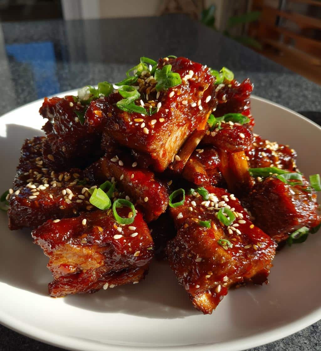 Air Fryer Pork Ribs Korean Glazed