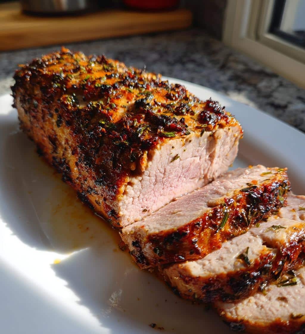 Air Fryer Pork Tenderloin Garlic Herb