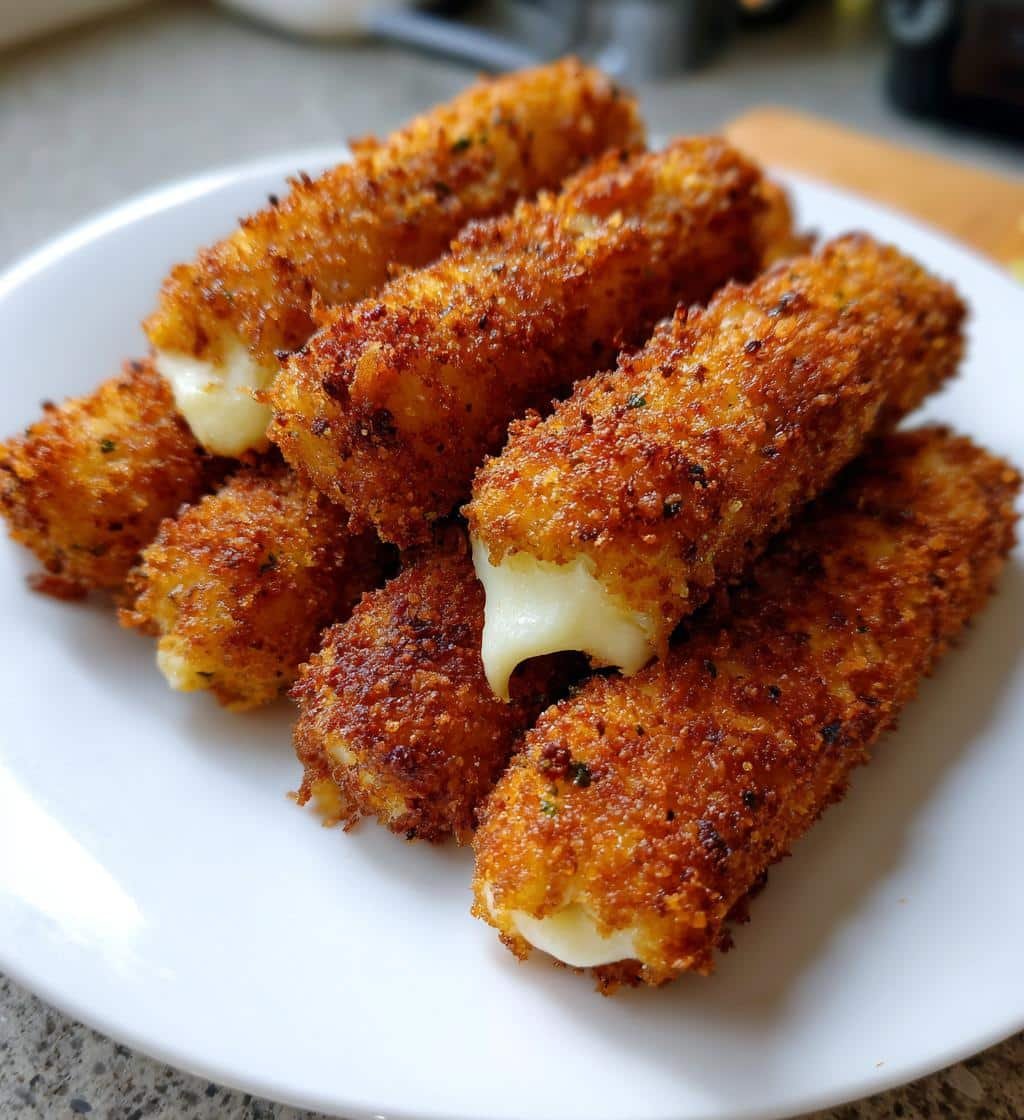 6-Ingredient Air Fryer Ranch-Crusted Mozzarella Sticks Recipe 4 Air Fryer Ranch-Crusted Mozzarella Sticks - detail 1