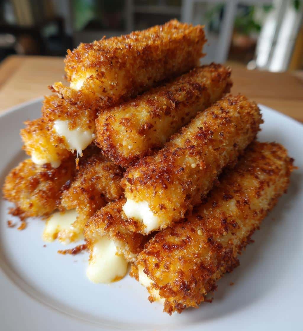 Air Fryer Ranch-Crusted Mozzarella Sticks