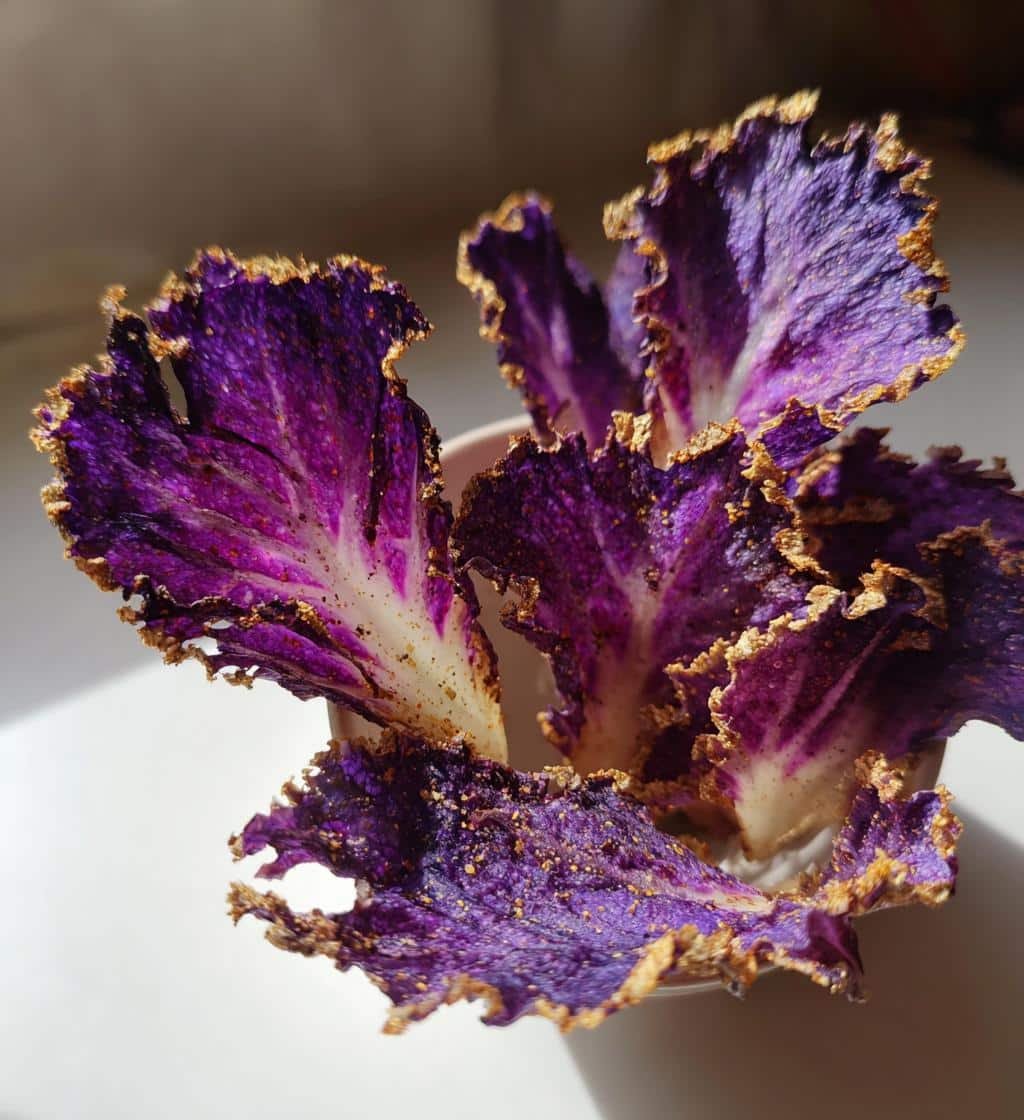 Air Fryer Red Cabbage Chips