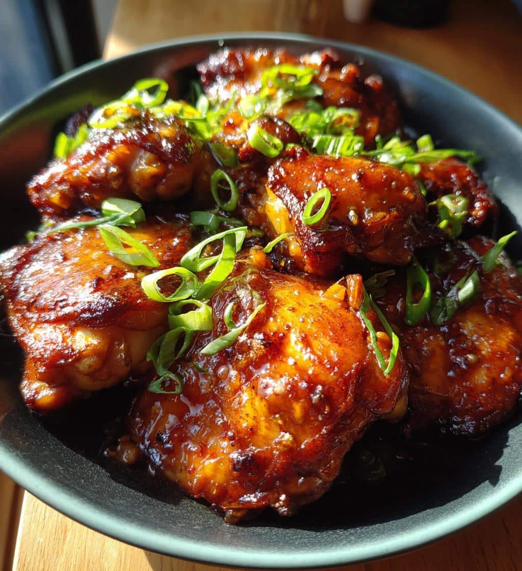 Air Fryer Soy Garlic Chicken Thighs